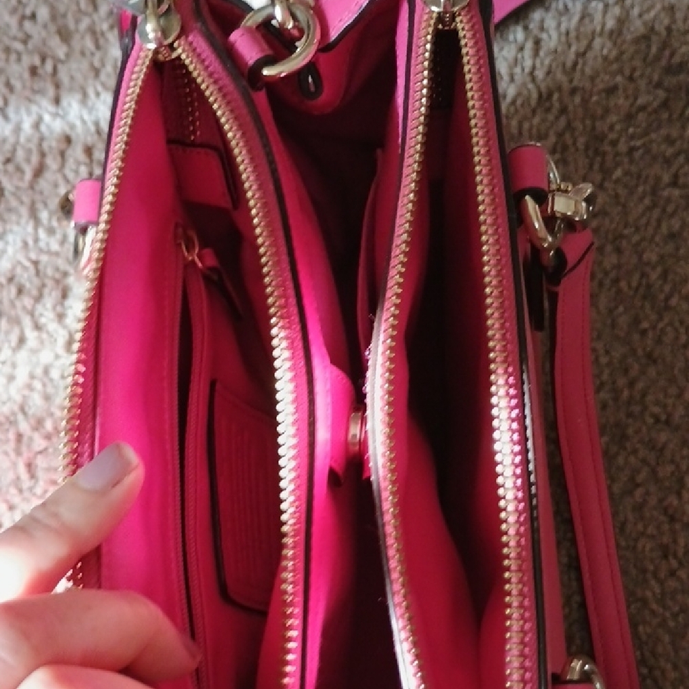 Coach Pink Handbag with Signature Wristlet - Picture 4 of 11